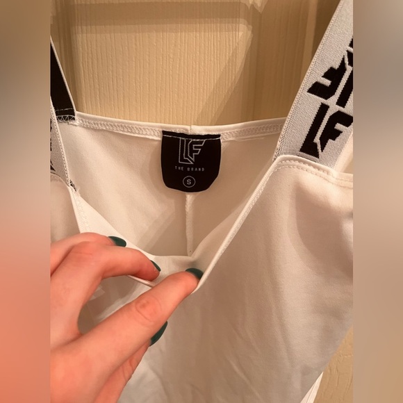 LF Cream Bodysuit with Black Straps - Picture 3 of 4
